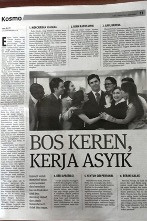 Koran Tempo – Kosmo Article