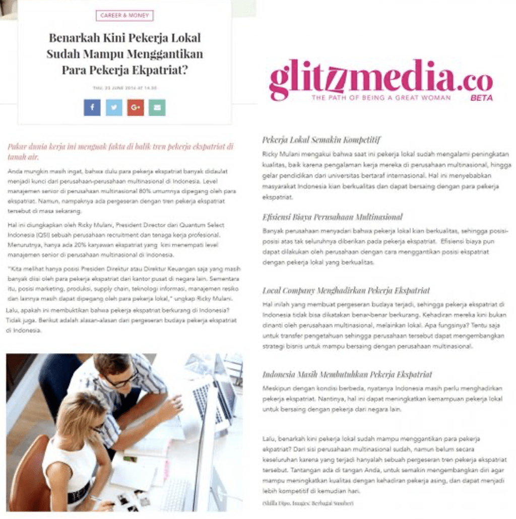 Glitzmedia.co – Benarkah Kini Pekerja Lokal Sudah Mampu Menggantikan Ekspatriat